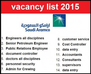 saudi aramco job vacancy